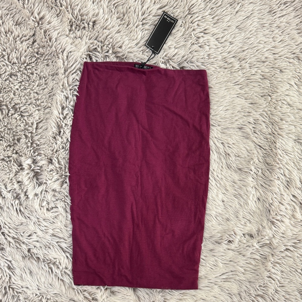 New Cotton On Deep Red Pencil Skirt